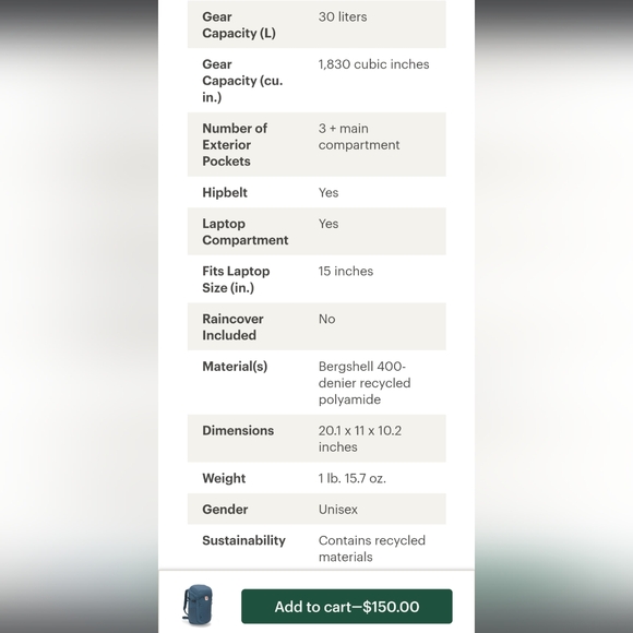 Fjallraven ulvo 30L Backpack - Picture 9 of 9